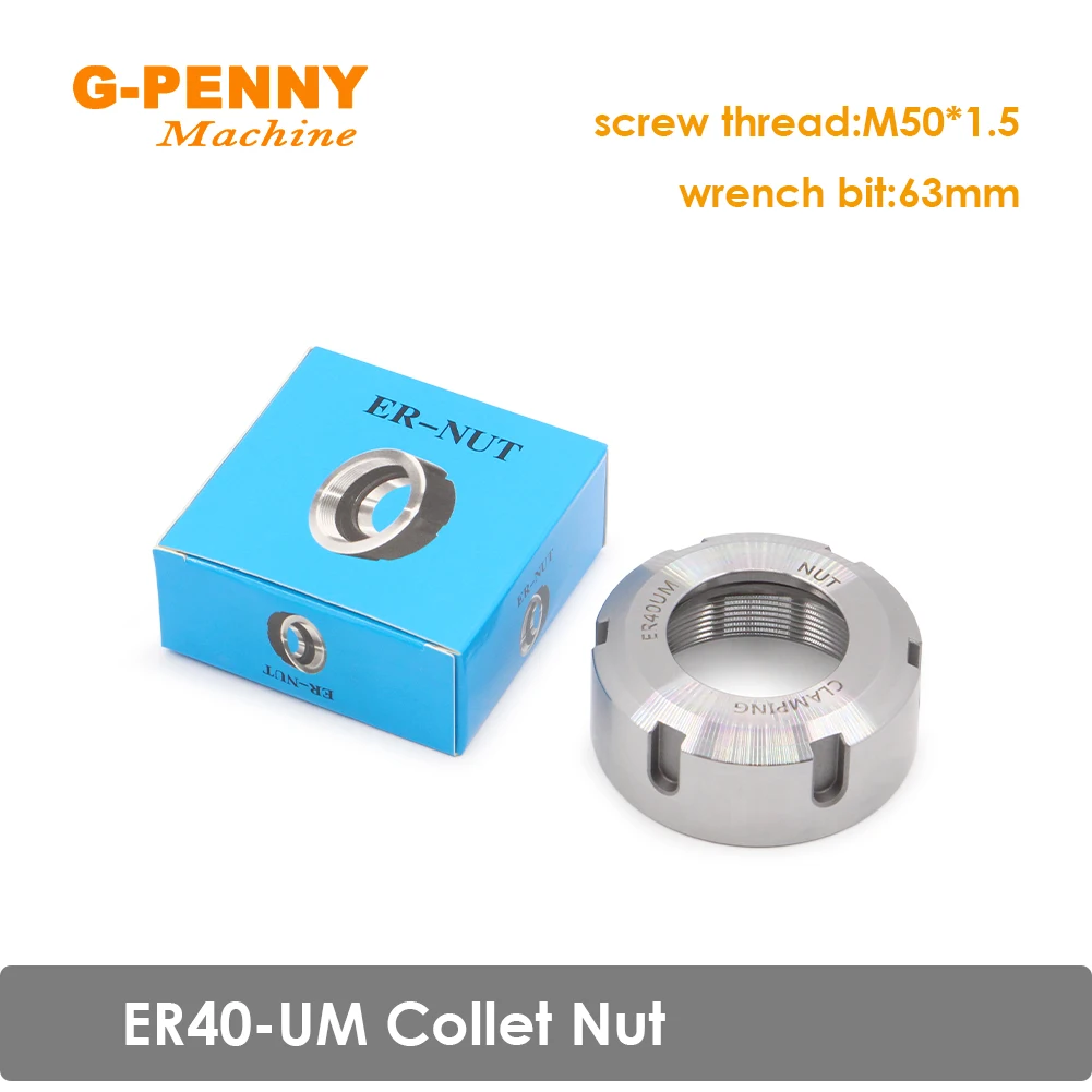 

G-Penny ER40-UM Collet nut used for cnc engraving spindle motor collet chuck Normal Balanced collet nut