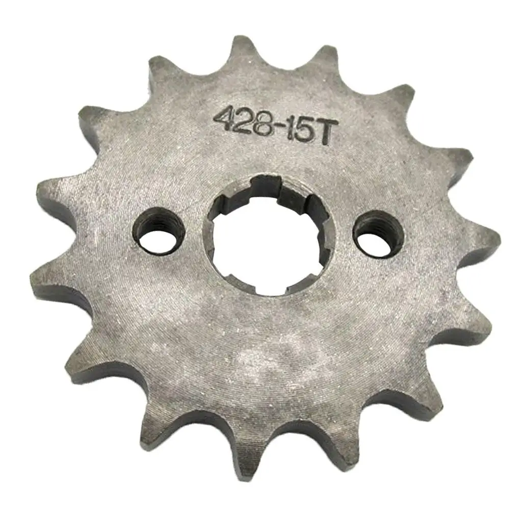 Heavy Duty 428 15T Front Chain Sprocket Pit Bike Chain Adjuster for 110cc 125cc Dirt Bike