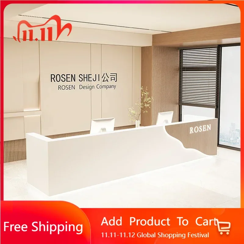 

Design Furniture Front Desk Reception Counter Clothes Hairdressing Beauty Salon Storage Executive Mostrador Unique Furniture