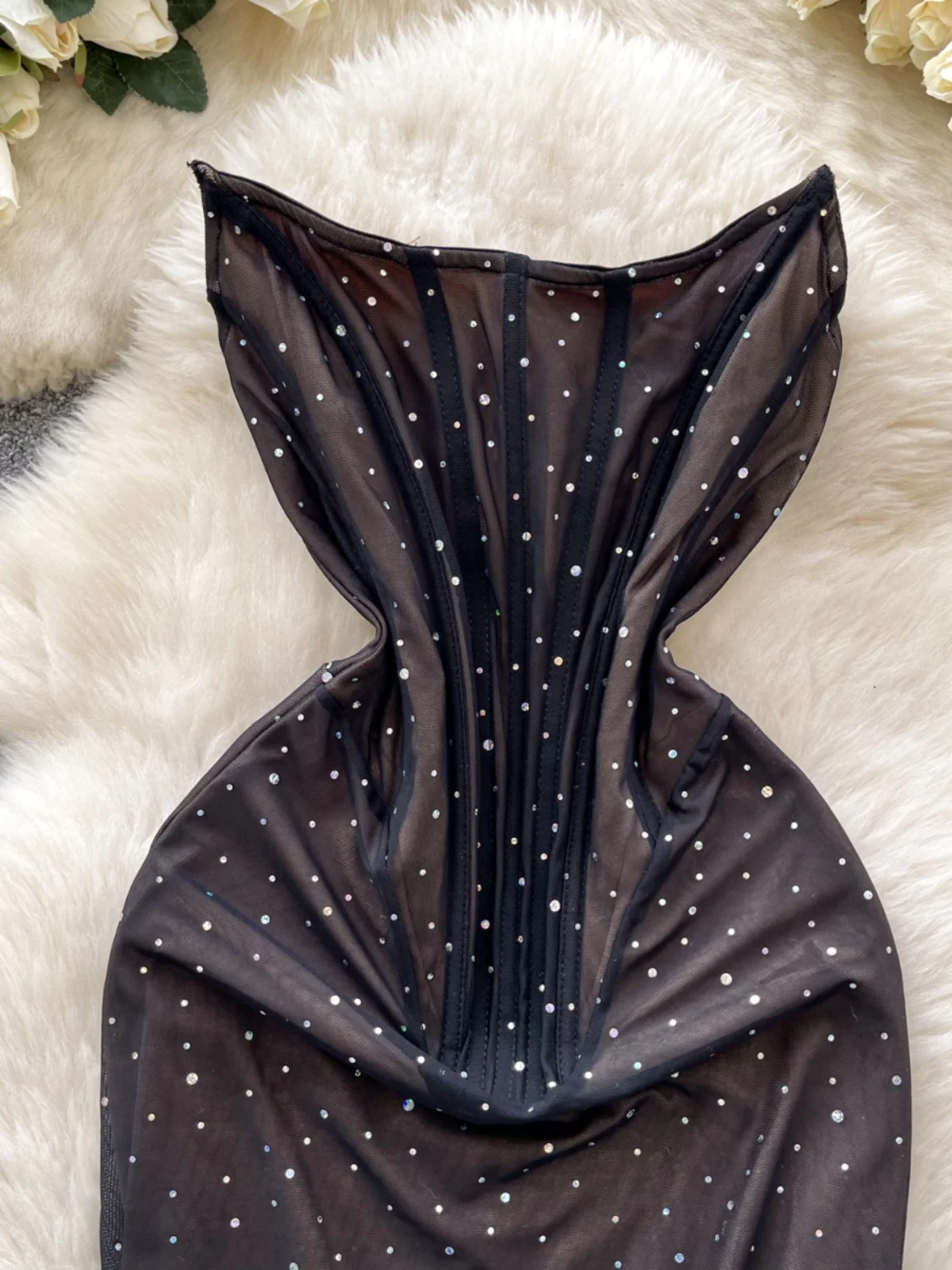 Ele ort Dr Damska Wiosenna Moda Spódnica w Kształcie Litery A z Wysokim Stanem, Ozdobiona Diamentami, Wyszczuplająca, Luksusowa