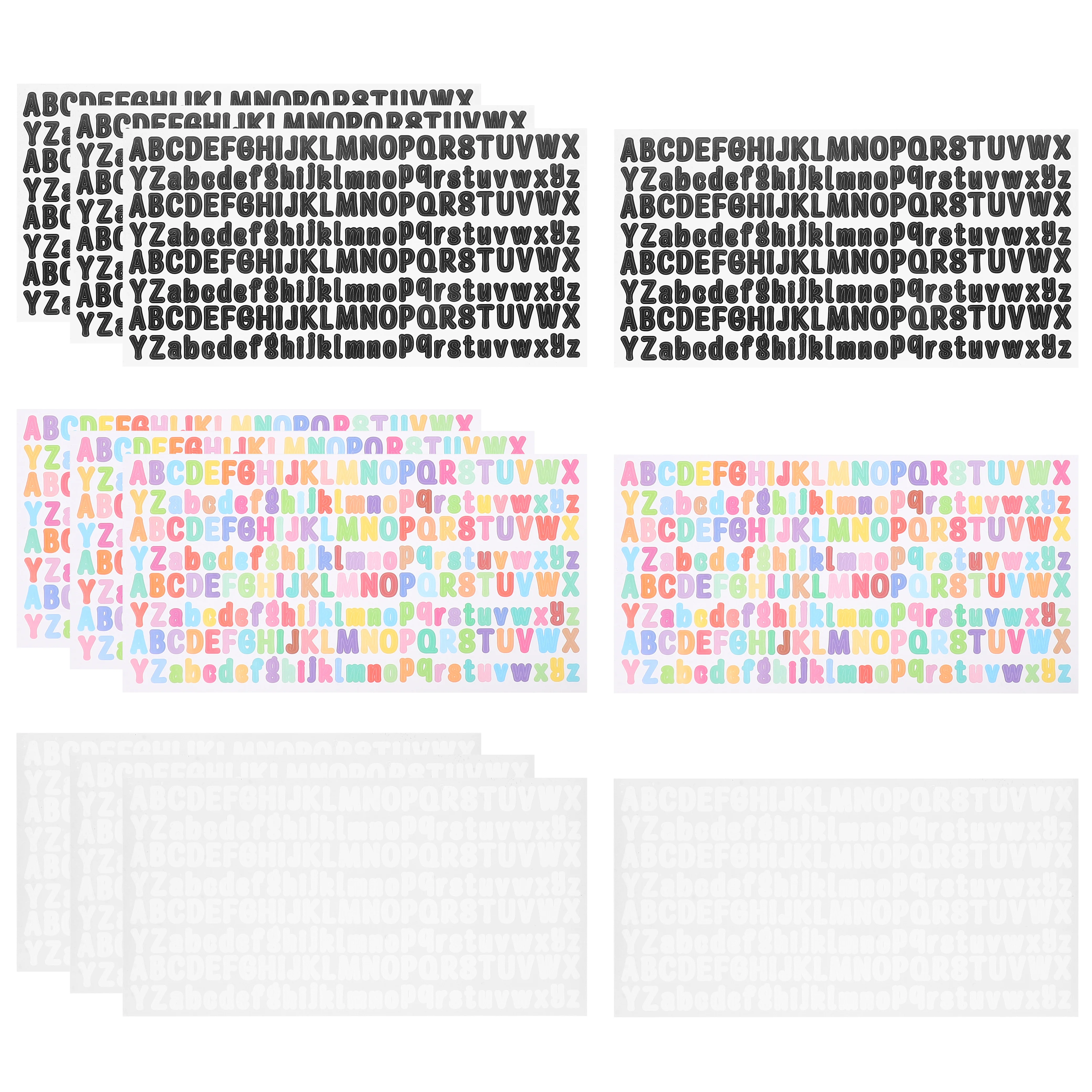 

12 Sheets Alphabet Letter Stickers Durable Vinyl Adhesive Self Adhesive Decals for Mailbox Water Bottles Window Decorations