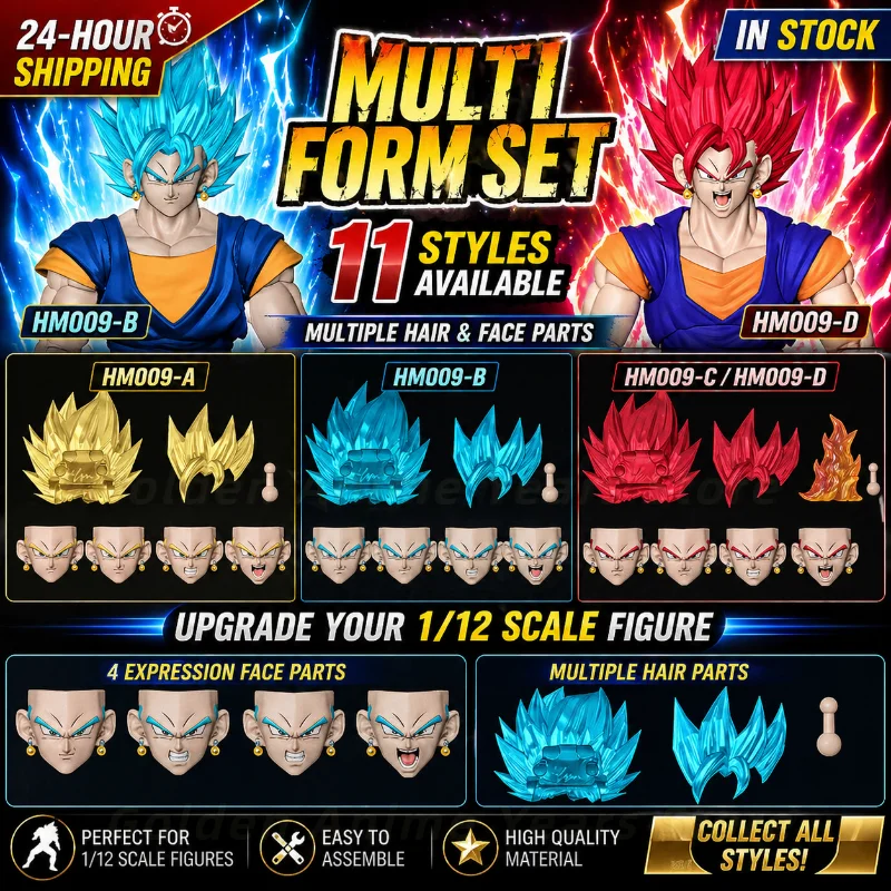 HM009 Multi Style Head Sculpt Set 1/12 Scale Upgrade Kit Multiple Hair & Face Parts Figure Accessory Set in Stock