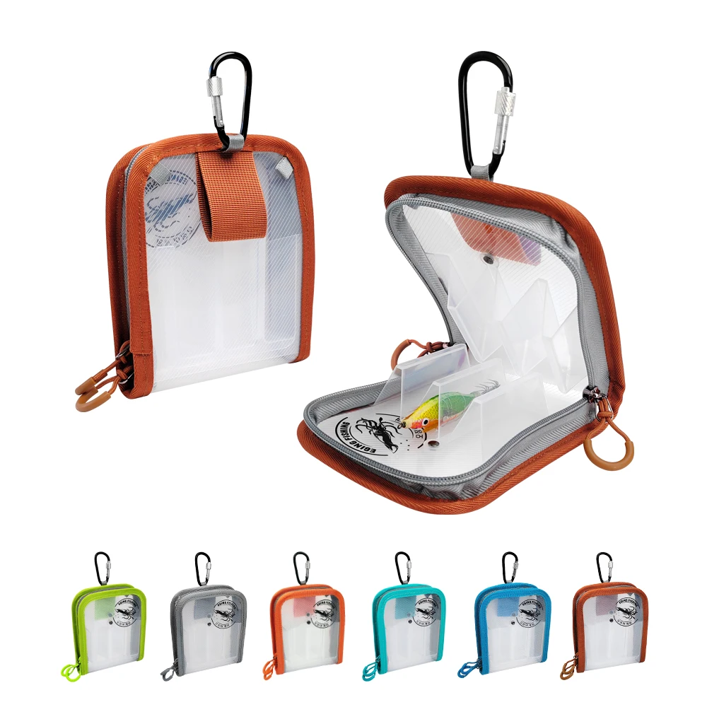 Squid Jigs Bag with Zippers Fishing Lures Storage Case Waterproofs Wood Shrimp Octopuses Case Squid Jigs Organizers