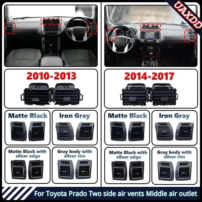 

For 2010-2017 Toyota Prado air outlet Car Conditioning Interior AC Accessories A/C Air Vent Grille Dashboard Panel Outlet sortie