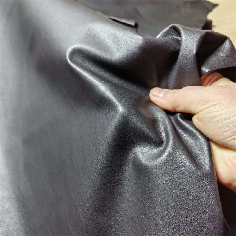 0.6mm černá sheepskin. první vrstva leather. opravdový kůže fabric. ruční DIY pro kůže skirt. kůže mending.whole ovčí kůže