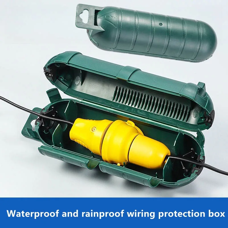 Outdoor Extension Cord Safety Cover with Waterproof Seal Weatherproof Electrical Connection Box Protects Plug Socket