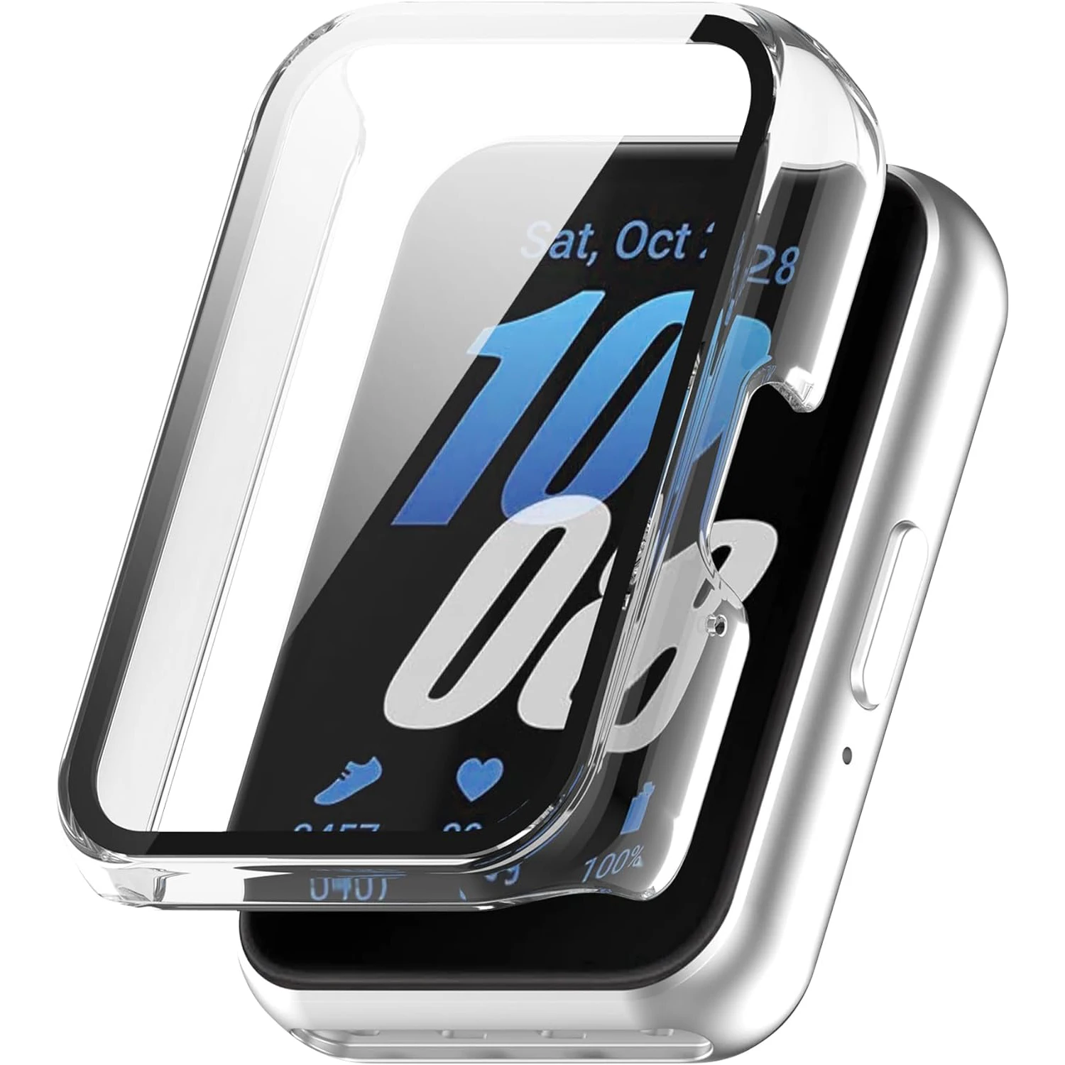 Case+Glass Protective film For Samsung Galaxy Fit3 All-around Anti-scratch PC Bumper Screen Protector Cover For Galaxy Fit 3