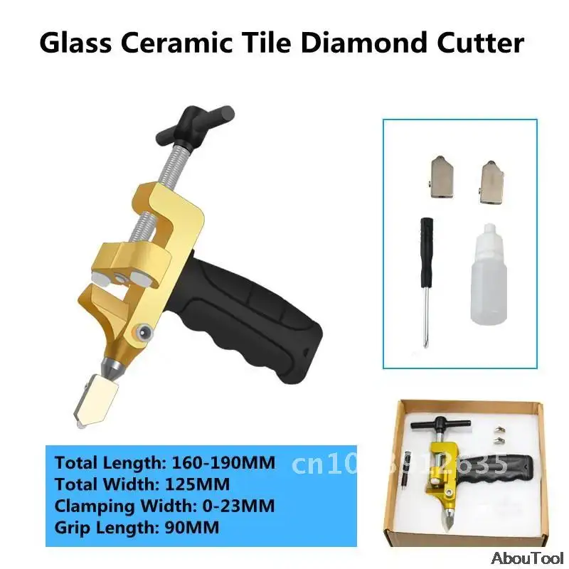 

Glass Cutter Ceramic Tile Cutter Hand Opener Integrated 2-1 Cutting Edge Tile Cutter Diamond Cutting Hand Tools