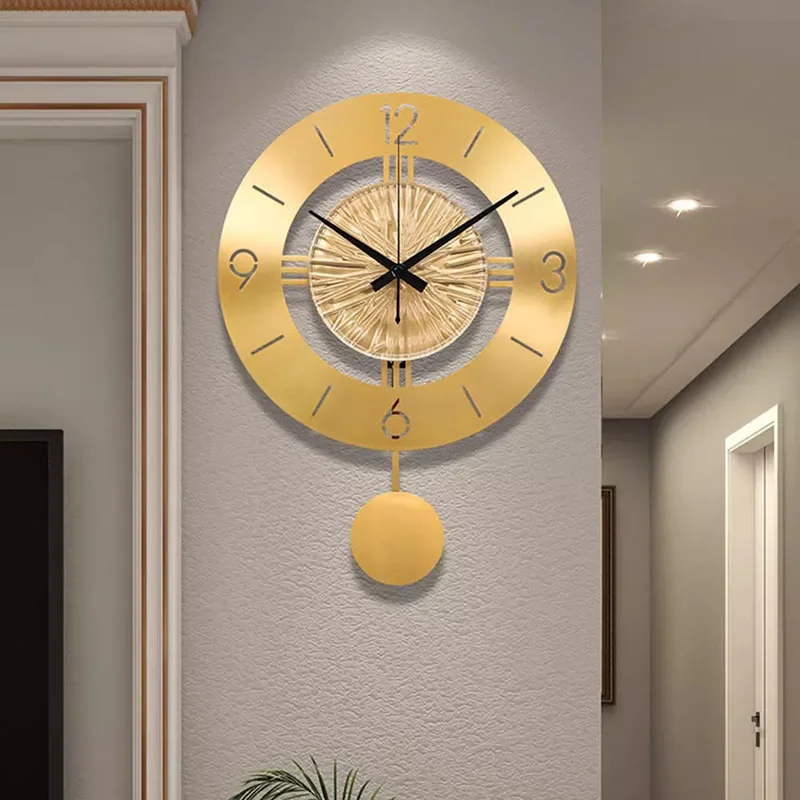 Design Silent Wall Clocks Aesthetic Bathroom Interior Large Modern Wall Watch Art Mural Living Room Reloj Pared Home Decoration