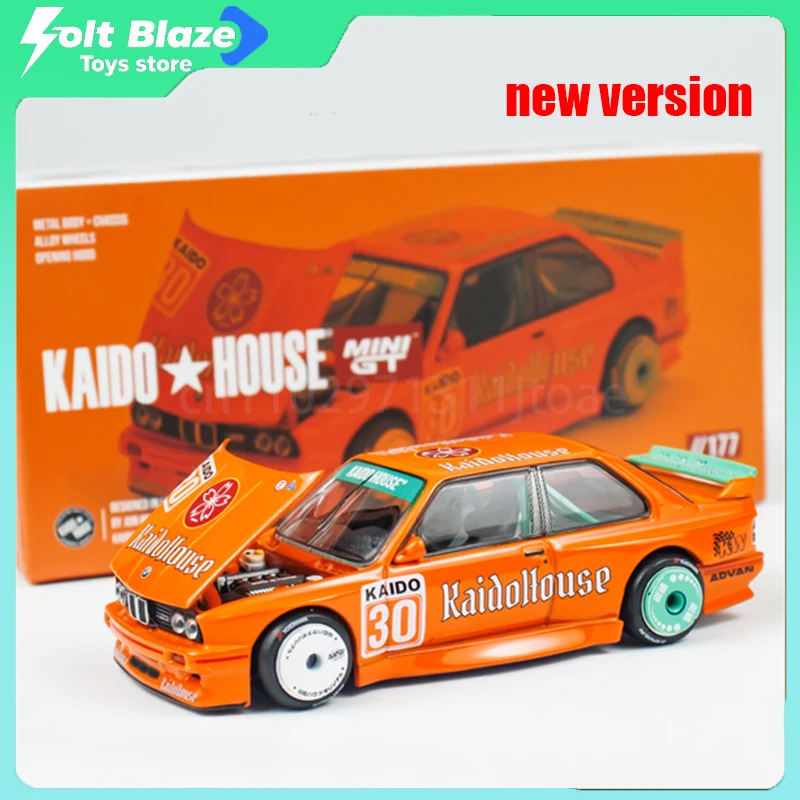 

MINI GT 1/64 KAIDO House BMW M3 E30 Модель автомобиля Имитация статического дисплея Модель автомобиля из сплава Коллекционные автомобили Подарок на день рождения для мальчика