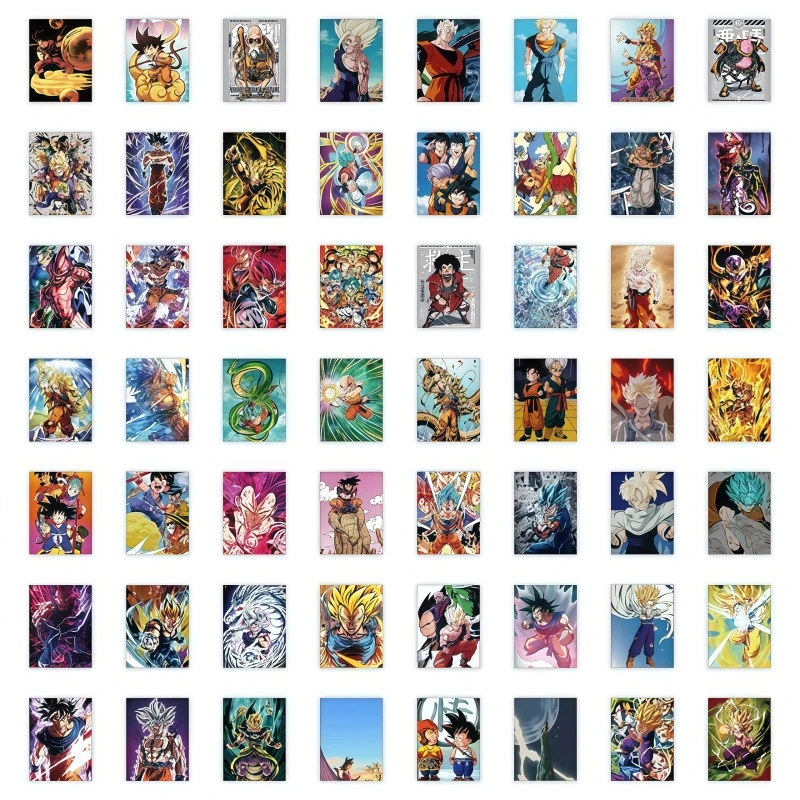 63pcs Dragon Ball stickers Cartoon anime Super Saiyan luggage notebook laptop cup graffiti stickers Room decoration kid toy gift