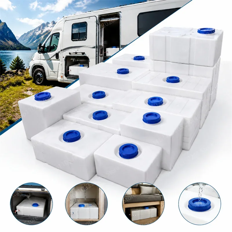 Food Grade RV Fresh Water Holding Tank Leak Proof Thickened Plastic Water Container For Camper Van Caravan Camping