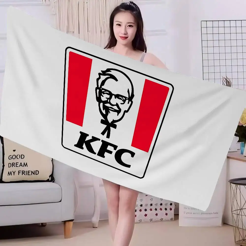 K-KfcS LOGO Anime Beach Swimming Towel Soft Absorbent Washcloth Children's Gifts For Kids Travel Camping Gym