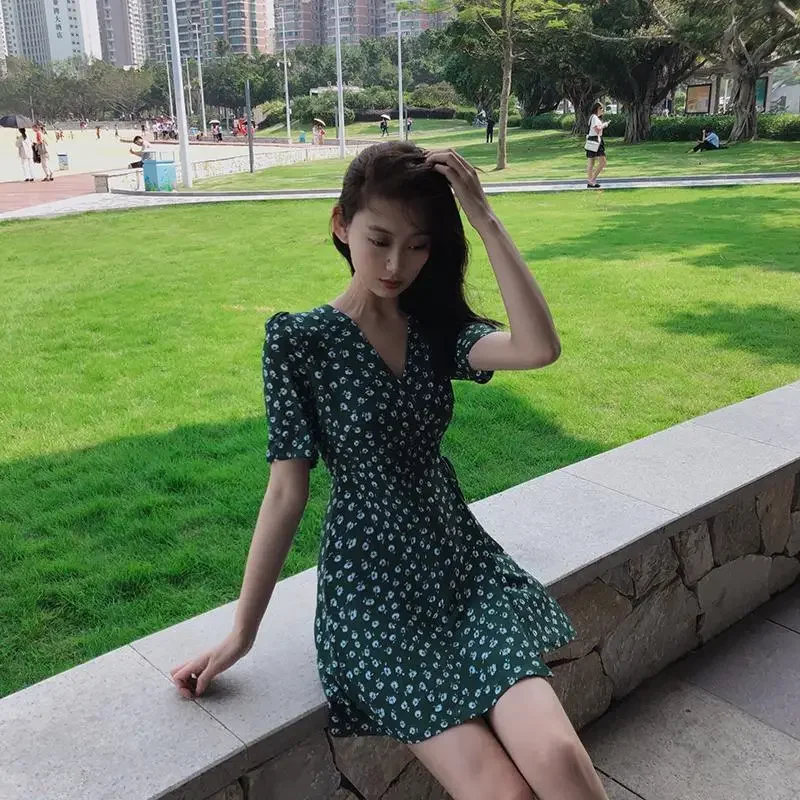 slim fit dress slacks Flying Tomato Forest Green Textured Short Dress