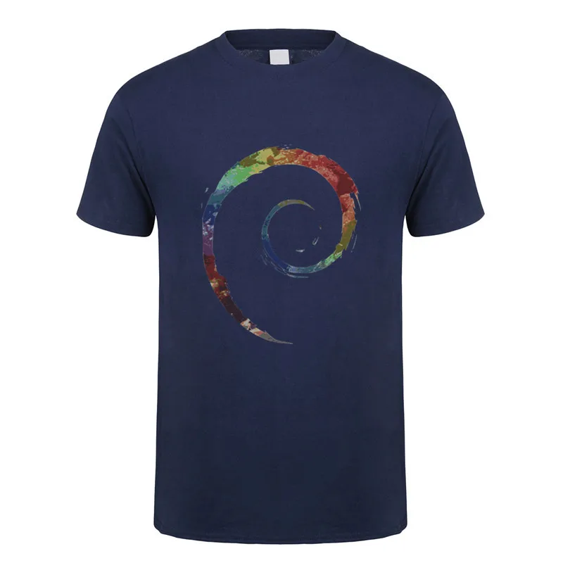 Debian T Shirts Men Casual Cotton Short Sleeve Summer Linux Operating System Tshirt Man Tops Tees