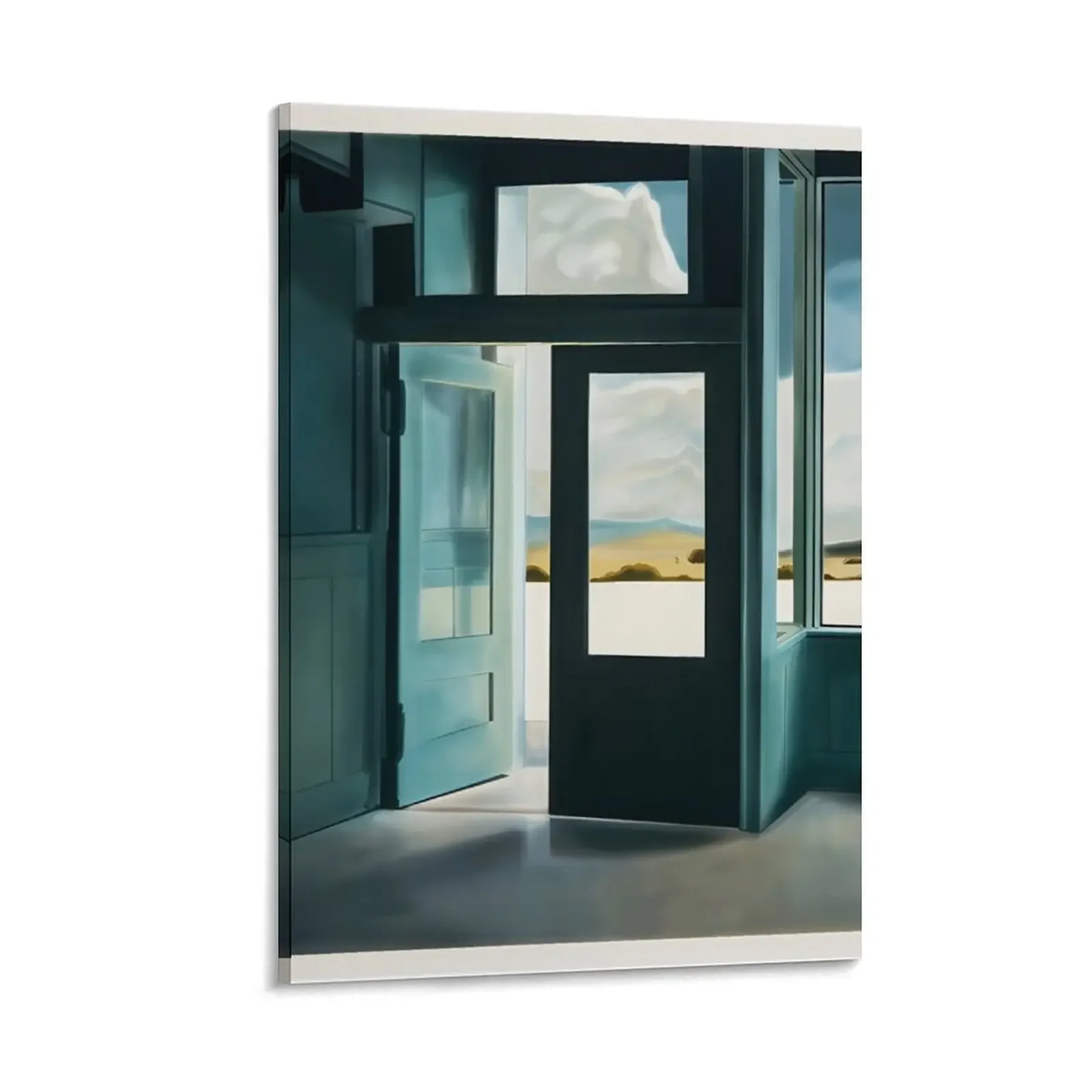 

John Register, 1939-1996 USA, John Register New Realism Canvas Painting wall frame for living room