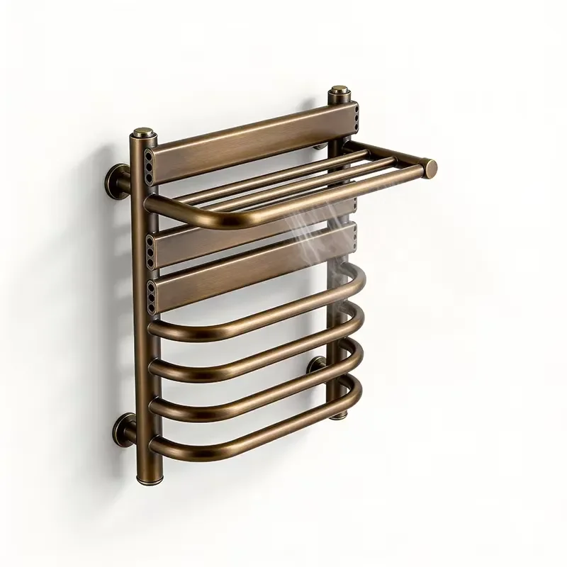 Electric Towel Warmer Rack Polished Stainless Steel Bathroom Heating Rail Corrosion Resistant High Thermal Conductivity Daily