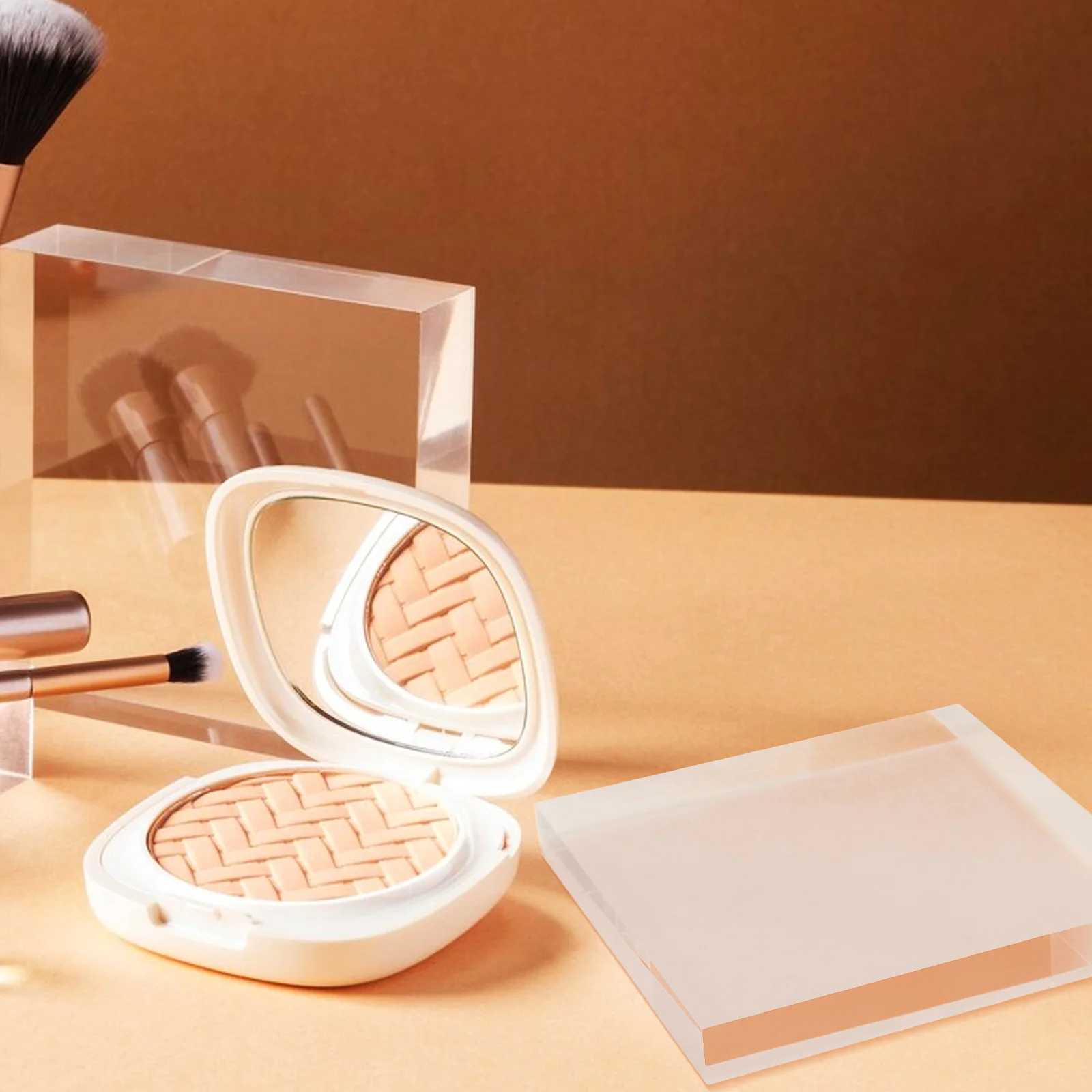 

Clear Acrylic Display Block Square Stand for Cosmetics Jewelry Display Base Holder Desktop Storage Square Pedestal Stand