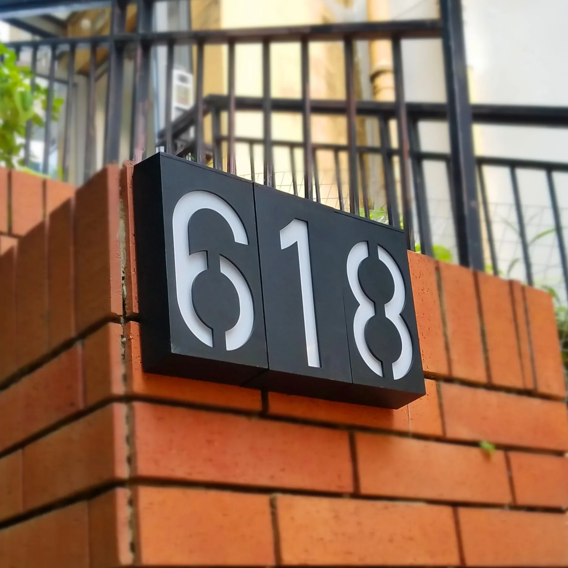 Solar Lights House Number LED Doorplate Address Lamps Apply To Villa Hotel Waterproof IP65 Solar Outdoor Porch Logo Lighting