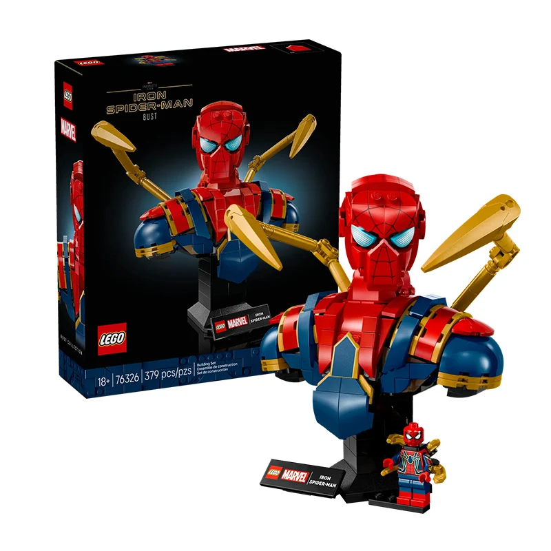 

Lego bricks, superhero, Spider Man, half body statue, toy model, home decoration, desk decoration, children's gift