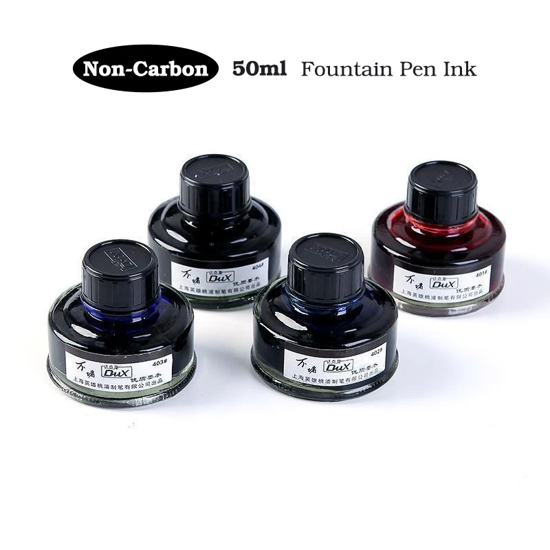 

Чернила для перьевых ручек, 4 цвета, безуглеродные, в бутылках по 50 мл, черные, синие, красные, темно-синие, нестираемые, канцелярские и школьные принадлежности