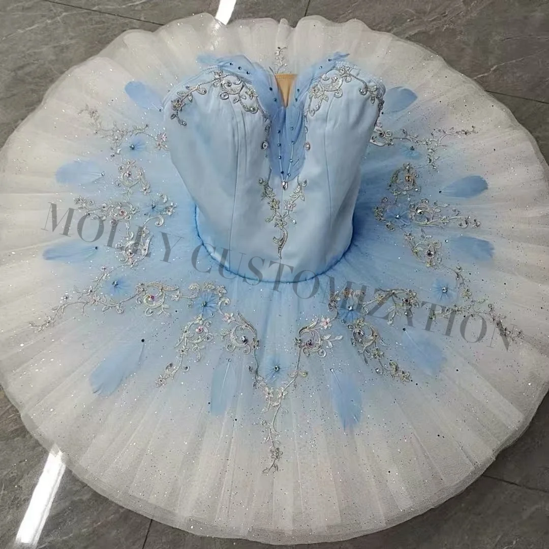 

Новая высококачественная юбка-пачка Bluebird Silver Fairy для балетных выступлений и соревнований, на заказ для взрослых и детей