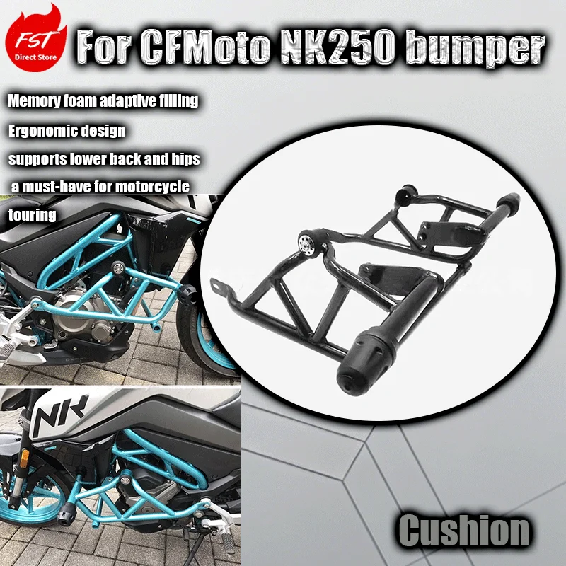 

For cFMoto NK250 bumper anti-fall and anti-collision rubber head front guard bar motorcycle racing bar modification parts