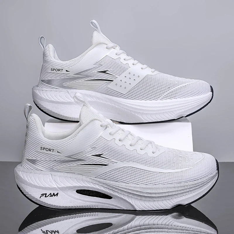 Sneakers Men Mesh Breathable Running Shoes Unisex Light Soft Thick Sole Hole Couple Shoes Athletic Sneakers Women Shoes Sport