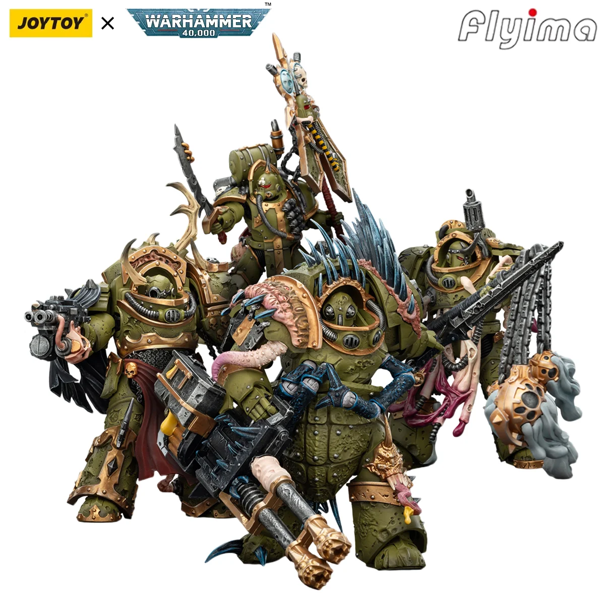 [Pré-encomenda] JOYTOY Warhammer 40K 1/18 Action Figure Abaddon the Despoiler & Death Guard 3PCS & Heavy Relic Primus Armor 3PCS Modelo