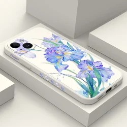 Gorgeous Iris Flowers Phone Case For iPhone 17 Air 16 15 14 13 12 11 X XR XS Plus Pro Max Mini Silicone Cover