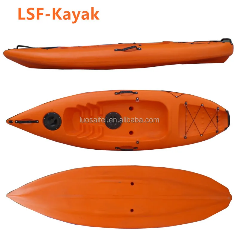 

China OEM Wholesale Clear Hot Sale PE Small Single Sit on Top Cheap Ocean Kayak with Paddle Ship To The Port