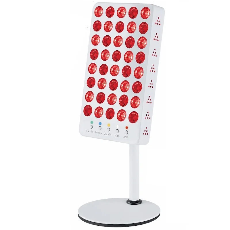 

Wholesale OEM Desktop Red Light Therapy Lamp 40LED 660nm 850nm Dual Wavelengths Light Therapy With Timing Spectral Conversion