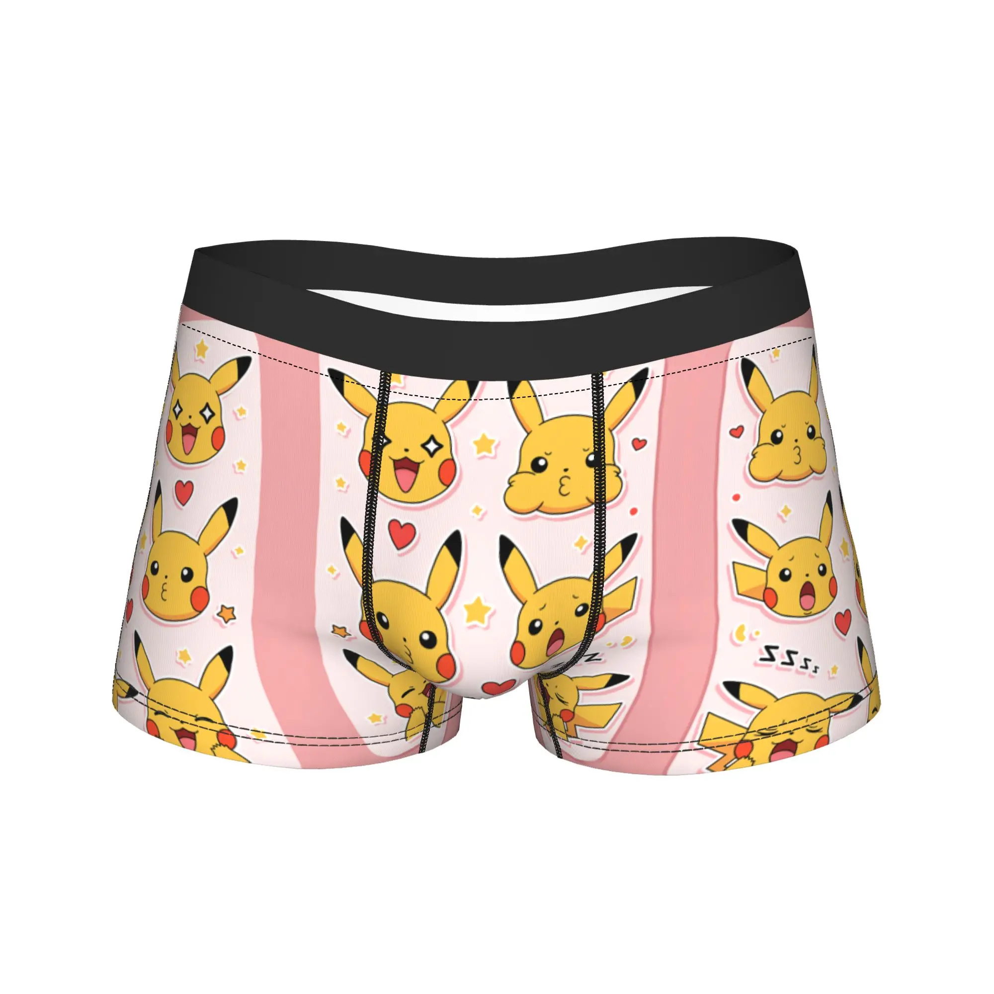 

Мужские трусы-боксеры с принтом Пикачу, удобные, больших размеров, горячая распродажа
