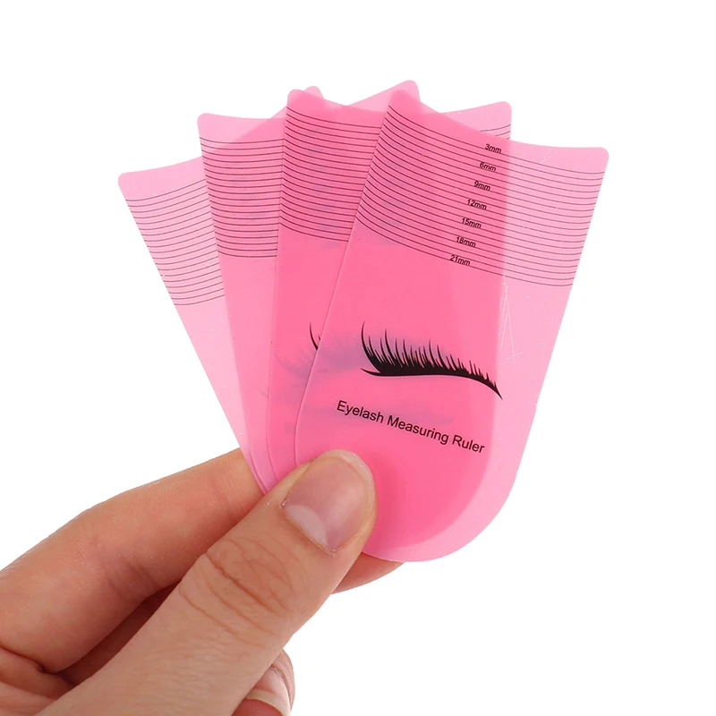 10 Stück Wimpern länge Mess lineal tragbare Augenbrauen Weich plastik Lineal Make-up-Tool 3-21mm Wimpern verlängerung Wachstum Zubehör