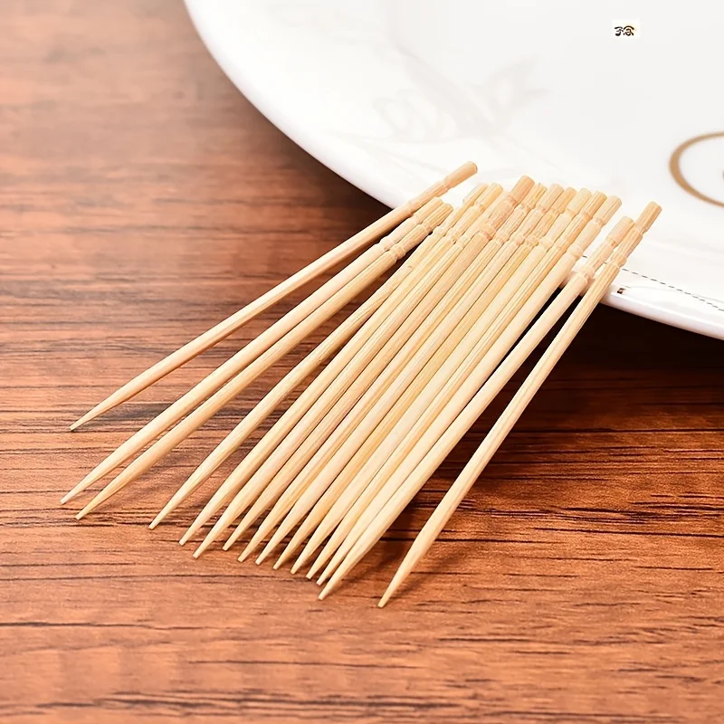 300 Cocktail Skewers, Portable Fine Toothpicks, Food Skewers, Suitable for Cocktails, Party Snacks, Outdoor Food Forks, Fruit Skewers, Length 2.65inch / 6.5cm