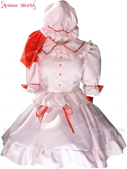 《Custom Size》Anime Touhou Project Remilia Scarlet Cosplay Costume Pink Dress Cosplay Costume Lolita Halloween Wig Christmas