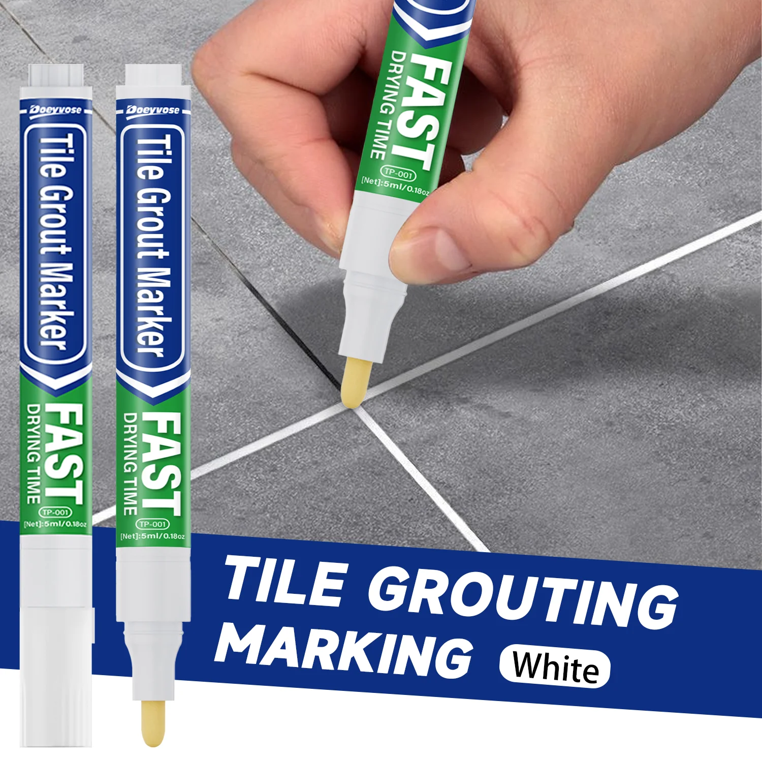 

150ml Waterproof Ceramic Tile Sealant White Refill Grout Pen Mouldproof Filling Agent for Wall Porcelain Bathroom Paint Cleaner