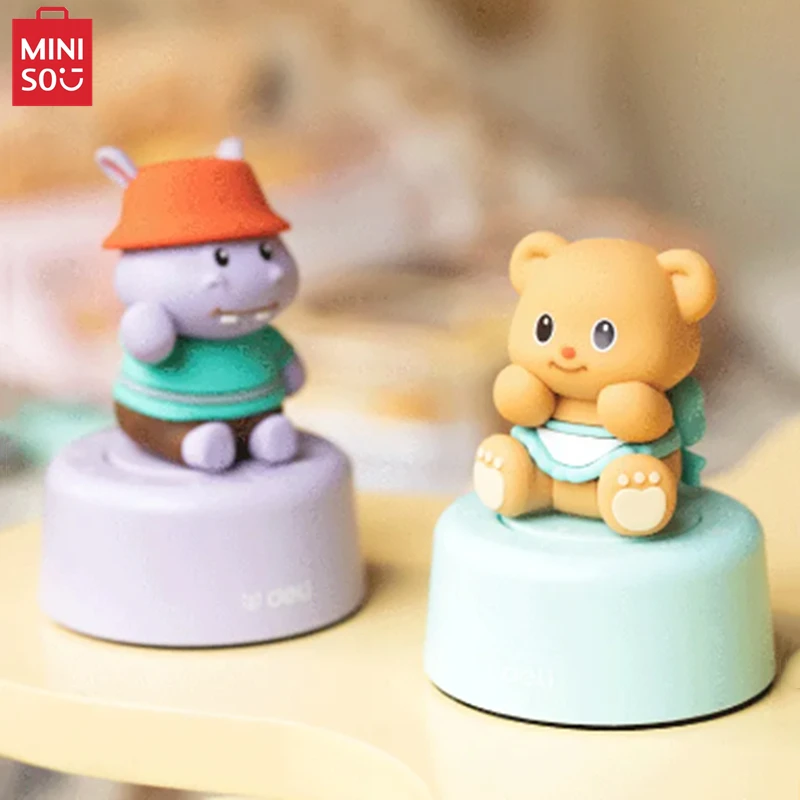 MINISO Butter Bear Mechanical Timer Cartoon Learning Stationery Reminder Alarm Clock Kitchen  Children's Toy Christmas Gift