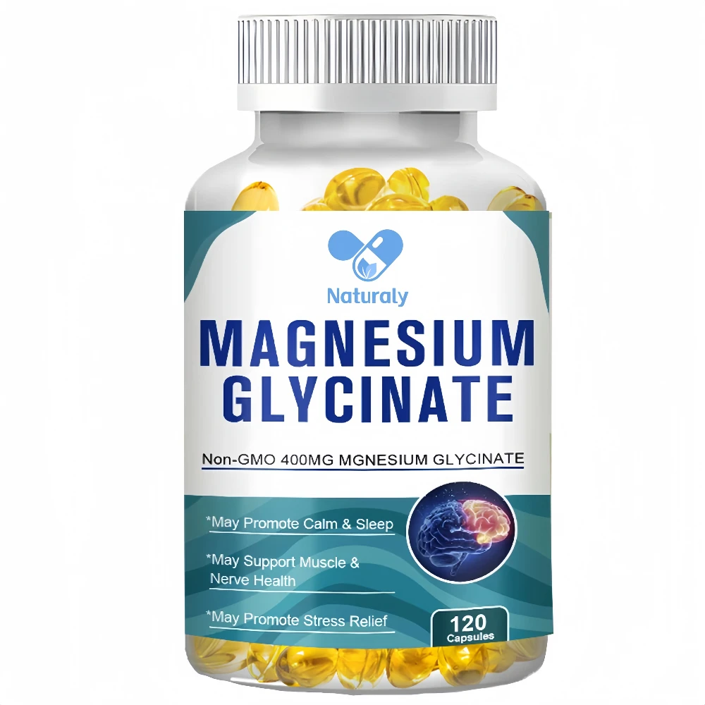 Magnesium Glycinate Capsules 400mg High Absorption Bone Support Health Care Mineral Supplement Promotes Muscle Gel 120 Capsules