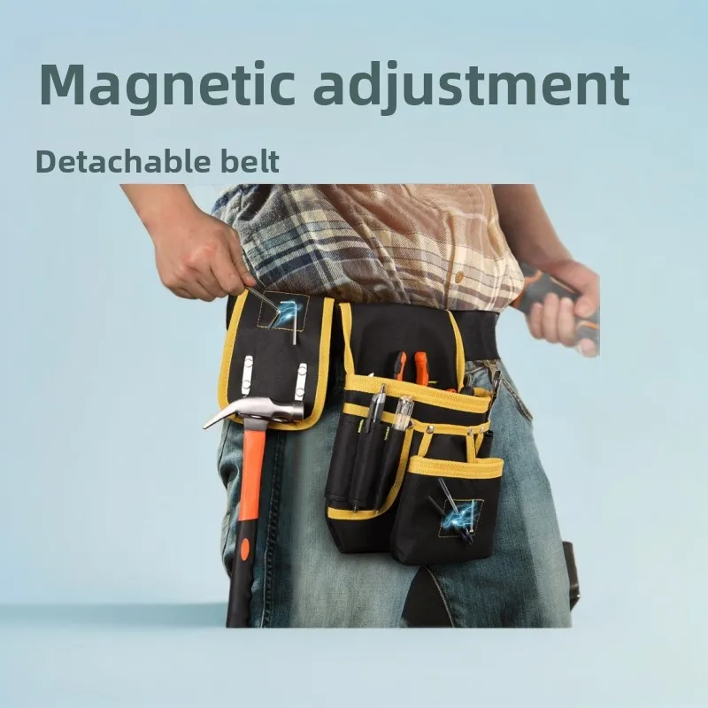

Магнитный поясной органайзер для инструментов с несколькими карманами, регулируемый, для хранения, косметичка, набор для ремонта, магнитный кейс для косметики