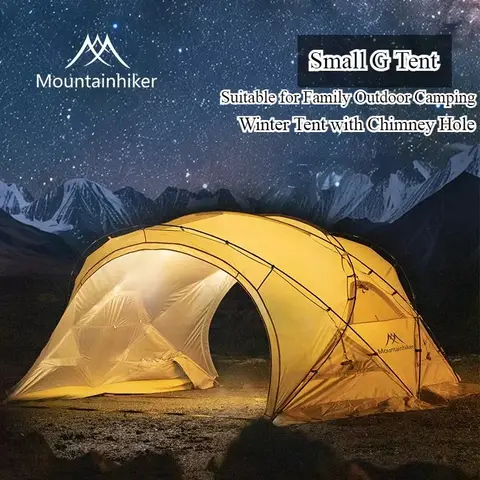 MOUNTAINHIKER 소형 G 텐트, 굴뚝 구멍으로 모든 계절에 방풍 및 방수, 가족 야외 캠핑에 적합