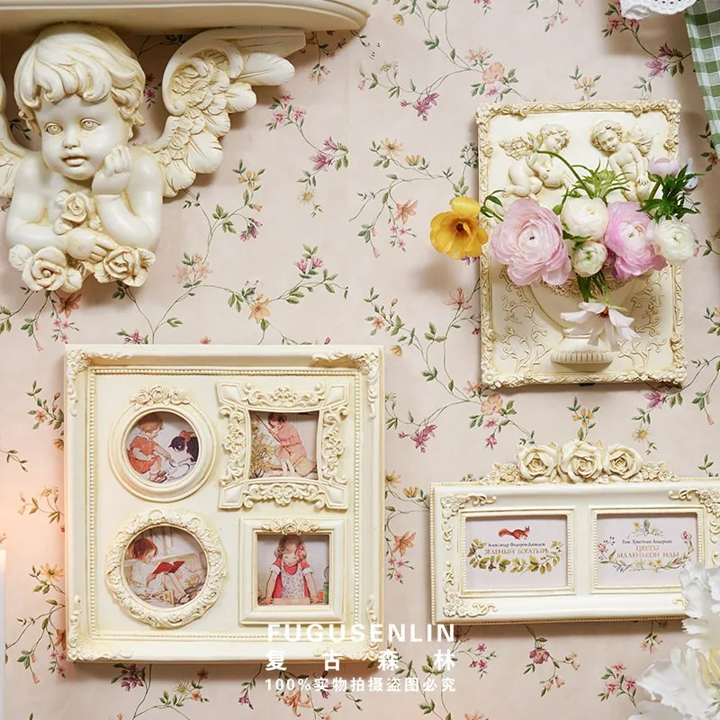 white angel relief resin photo frame picture frame home homestay wall decoration photo wall hanging group
