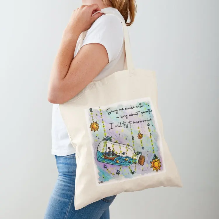 

Not Yet Suns & Pirate Ships Inspired by The Amazing Devil Tote Bag tote bag screen Shopping bags Women's handbag tote bag canvas