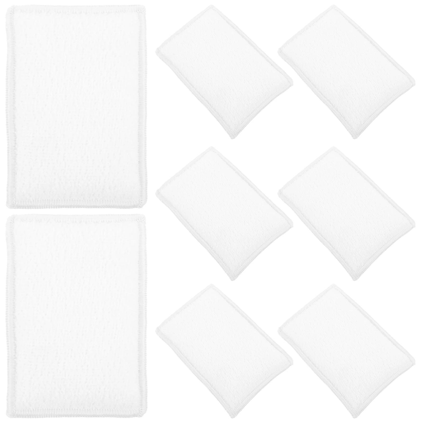 Esponjas laváveis de fibra de bambu, 8 peças, para pratos, forte, estável, limpeza de cozinha, reutilizáveis, suprimentos de esponjas de prato