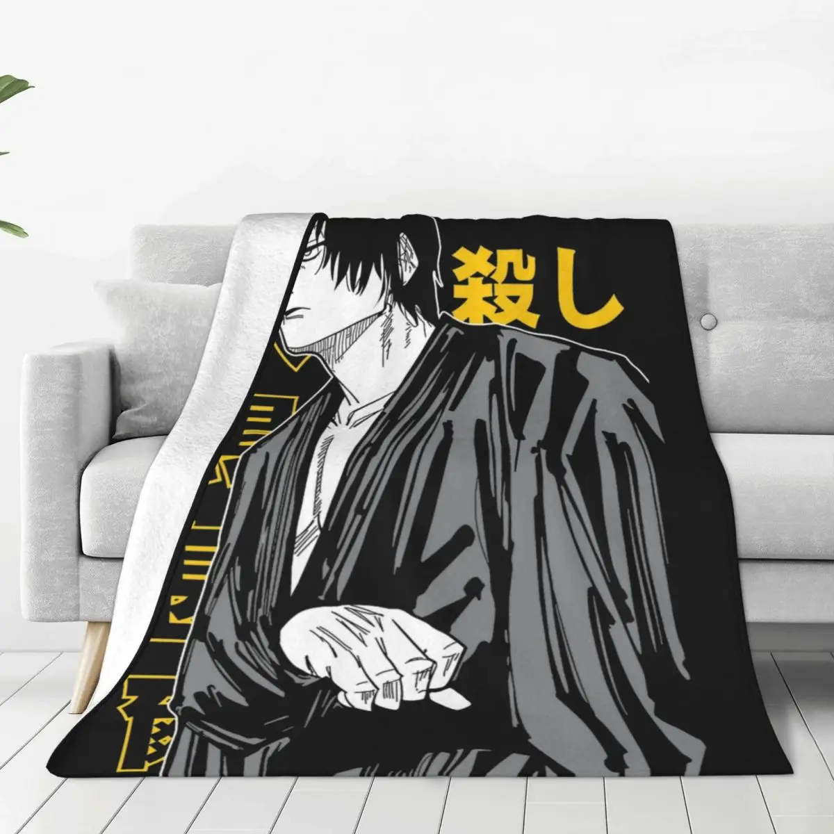 Sorcerers Hunter Toji Fushiguro Jujutsu Kaisen Blankets Flannel Spring Autumn Warm Throw Blankets for Bed Outdoor Rug Piece