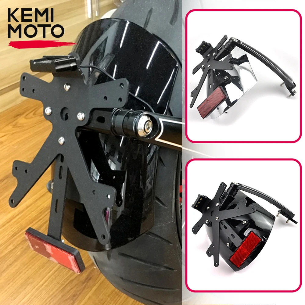 For BMW R NINE T R9T Rear Fender Bracket Mudguard with LED License Plate Splash Guard RNINET 9T Scrambler Motorcycle Accessories