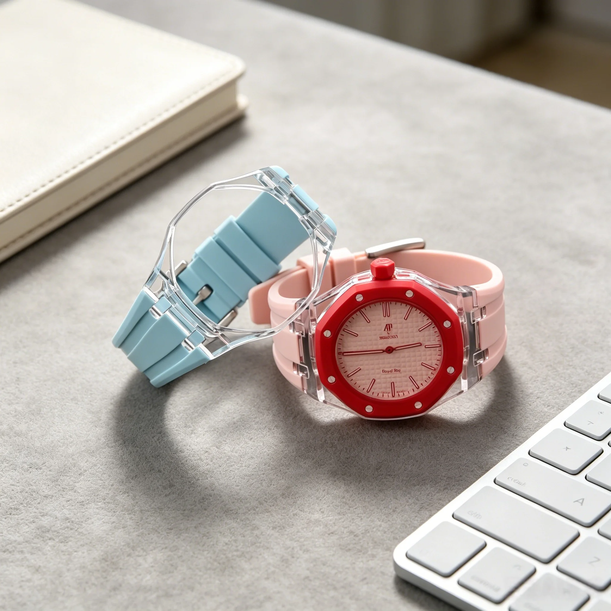 Liquid Silicone Watch Case & Band for AP x Swatch Royal Pop, Pocket Watch to Wristwatch Mod Kit