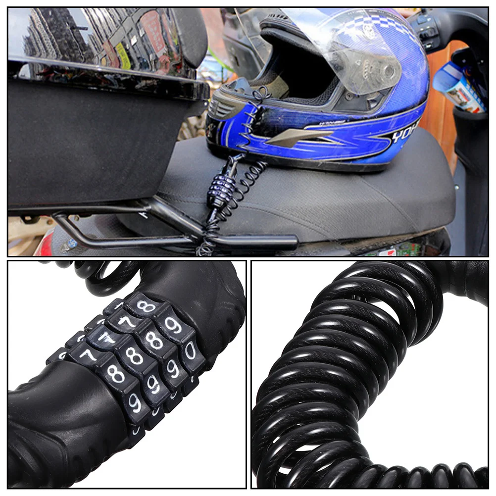 2Pcs Bicycle Password Lock Anti Theft Steel Wire Cable Waterproof Combination Lock Extendable for Bike Security