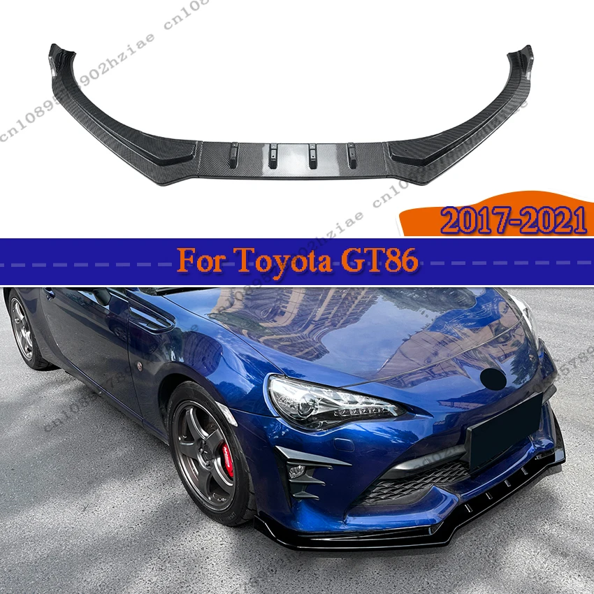 

Car Front Bumper Lip Splitter Diffuser Lip Body Kit Auto Spoiler Bumper Accessories For Toyota GT86 2017 2018 2019 2020 2021