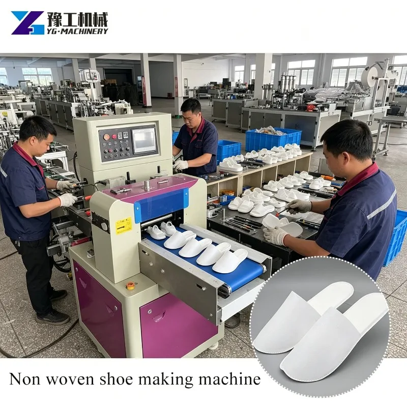 Full Automatic Nonwoven Slipper Making Machine with Flexo PrinUnit Adjustable Size Color for Hospital Hotel Travel Kit Wholesale